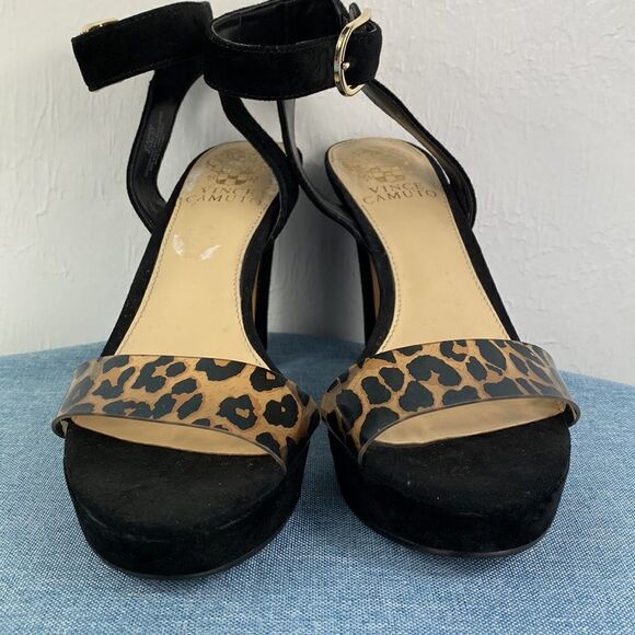 Vince Camuto Cheetah Print High Heel Sandals Size 6.5 - Picture 2 of 9